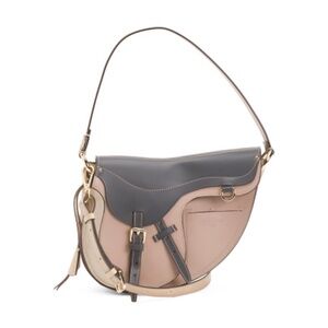 BOLDRINI Made In Italy Leather Saddle Bag